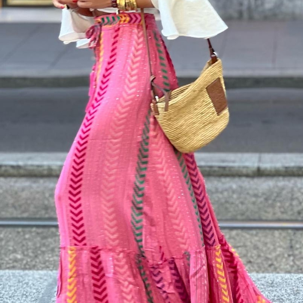 Pink Prism Maxi Skirt - Picture 4 of 9